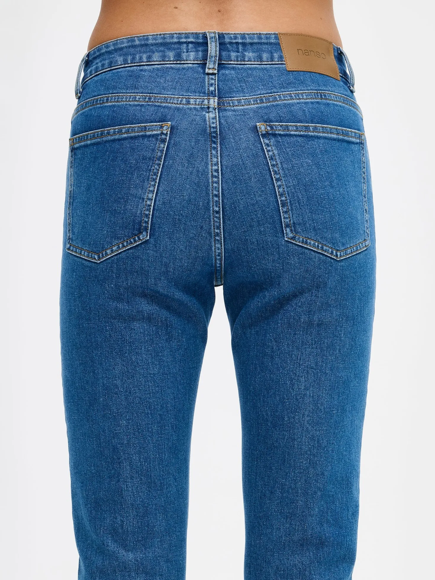 CROPPED KAPEE farkut - sininen