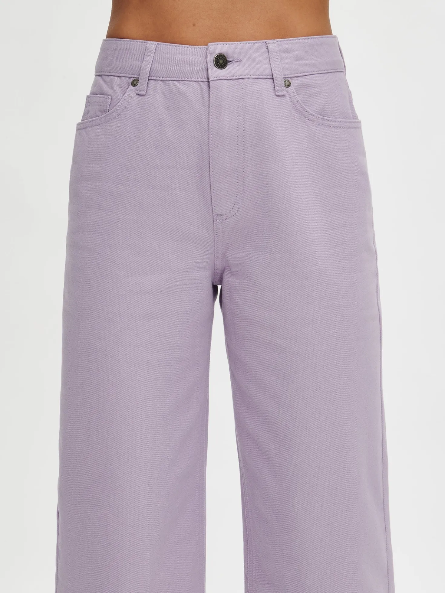 CROPPED LEVEE farkut - lila