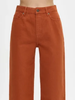 CROPPED LEVEE farkut - ruskea