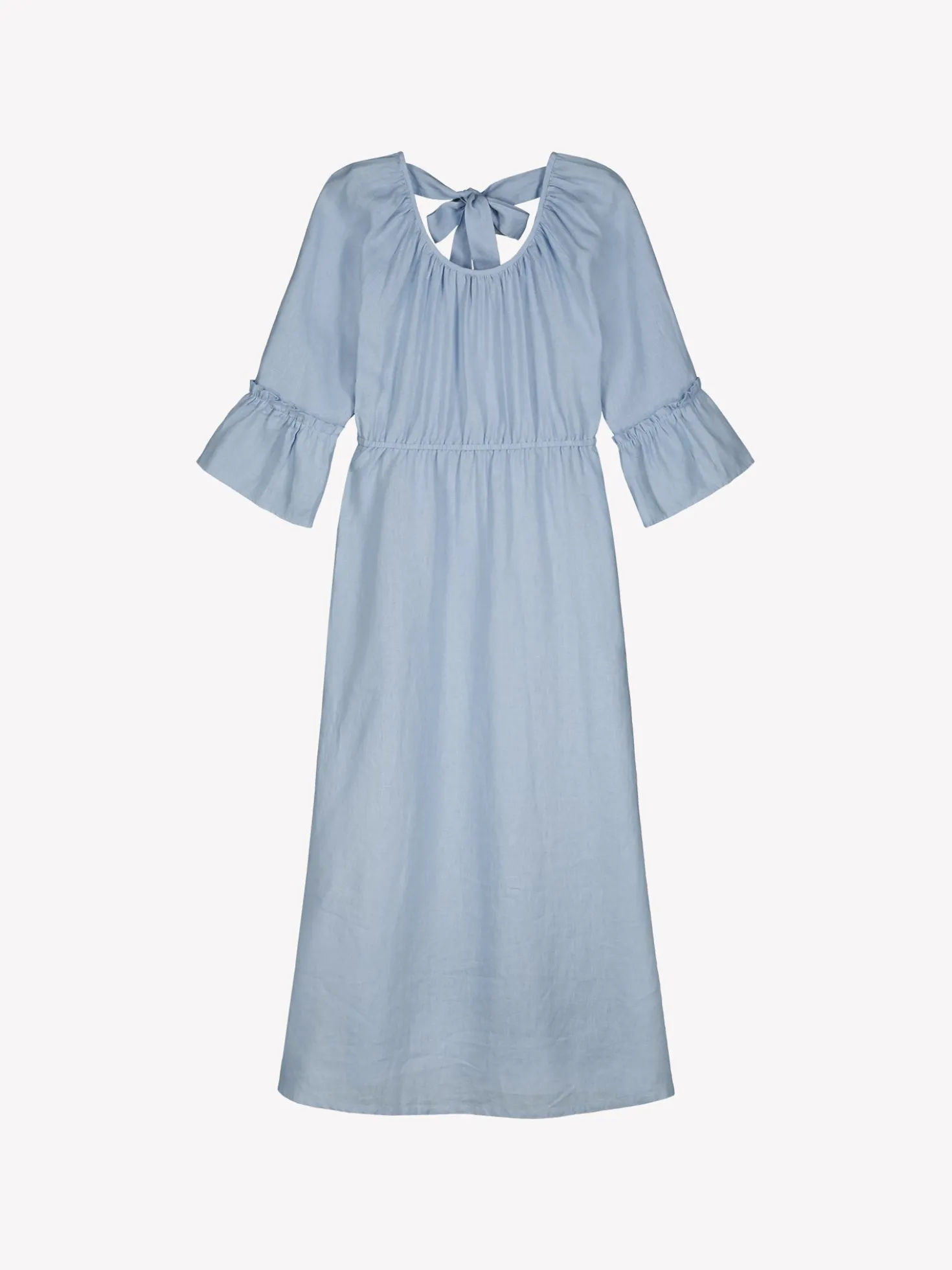 DONNA midi pellavamekko - vaaleansininen