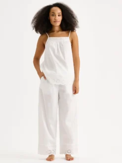 JUHANNUS pyjamahousut - valkoinen