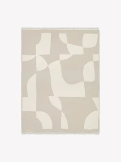 KALLIO torkkupeitto - beige-valkoinen