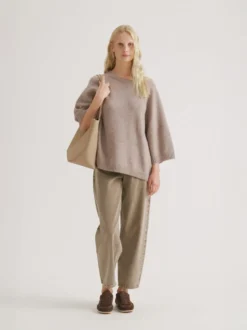 MAXI NARU nahkalaukku - vaalean beige