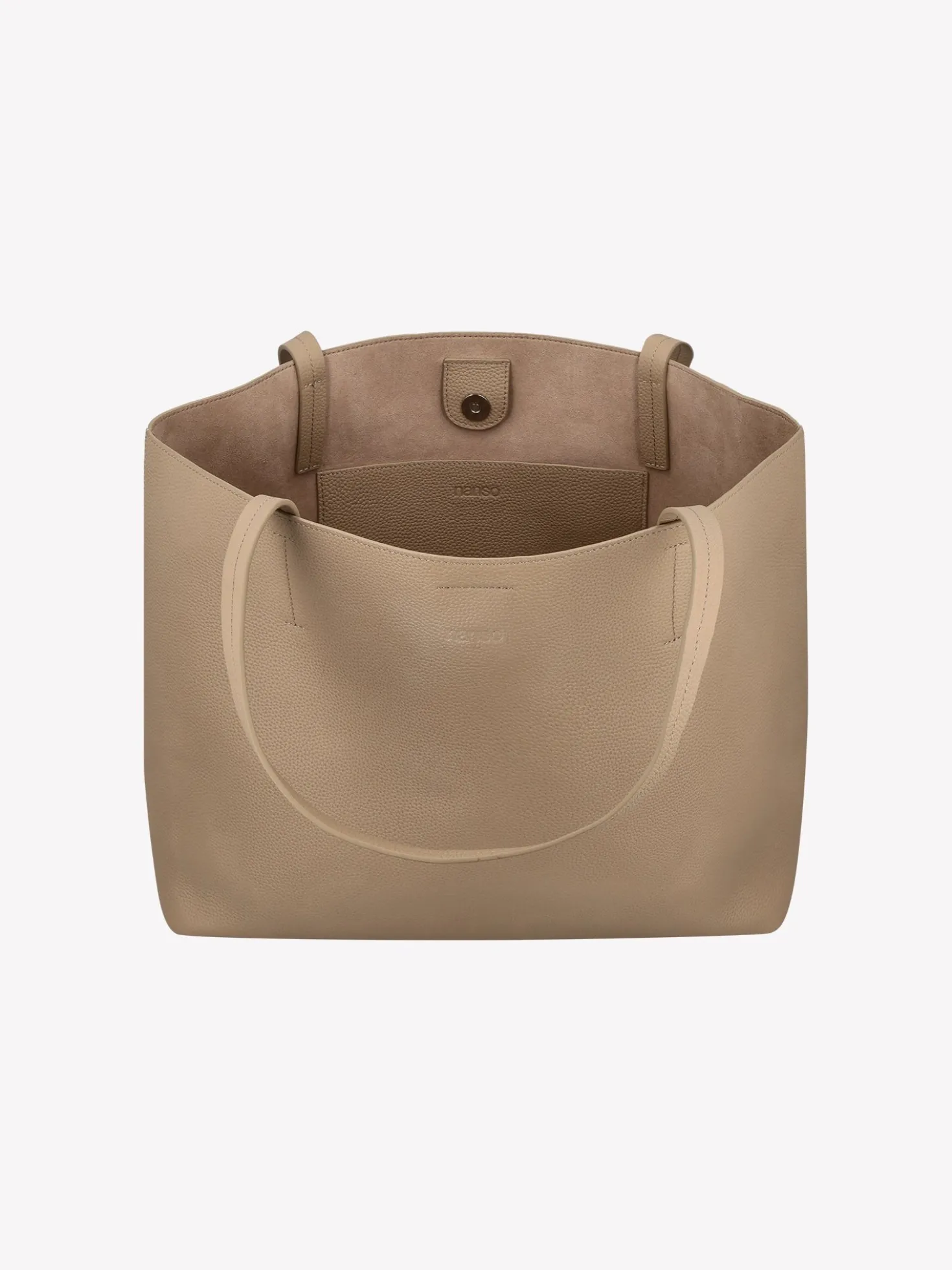 MAXI NARU nahkalaukku - vaalean beige