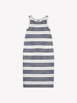 MERINA hihaton mekko - sini-valkoinen