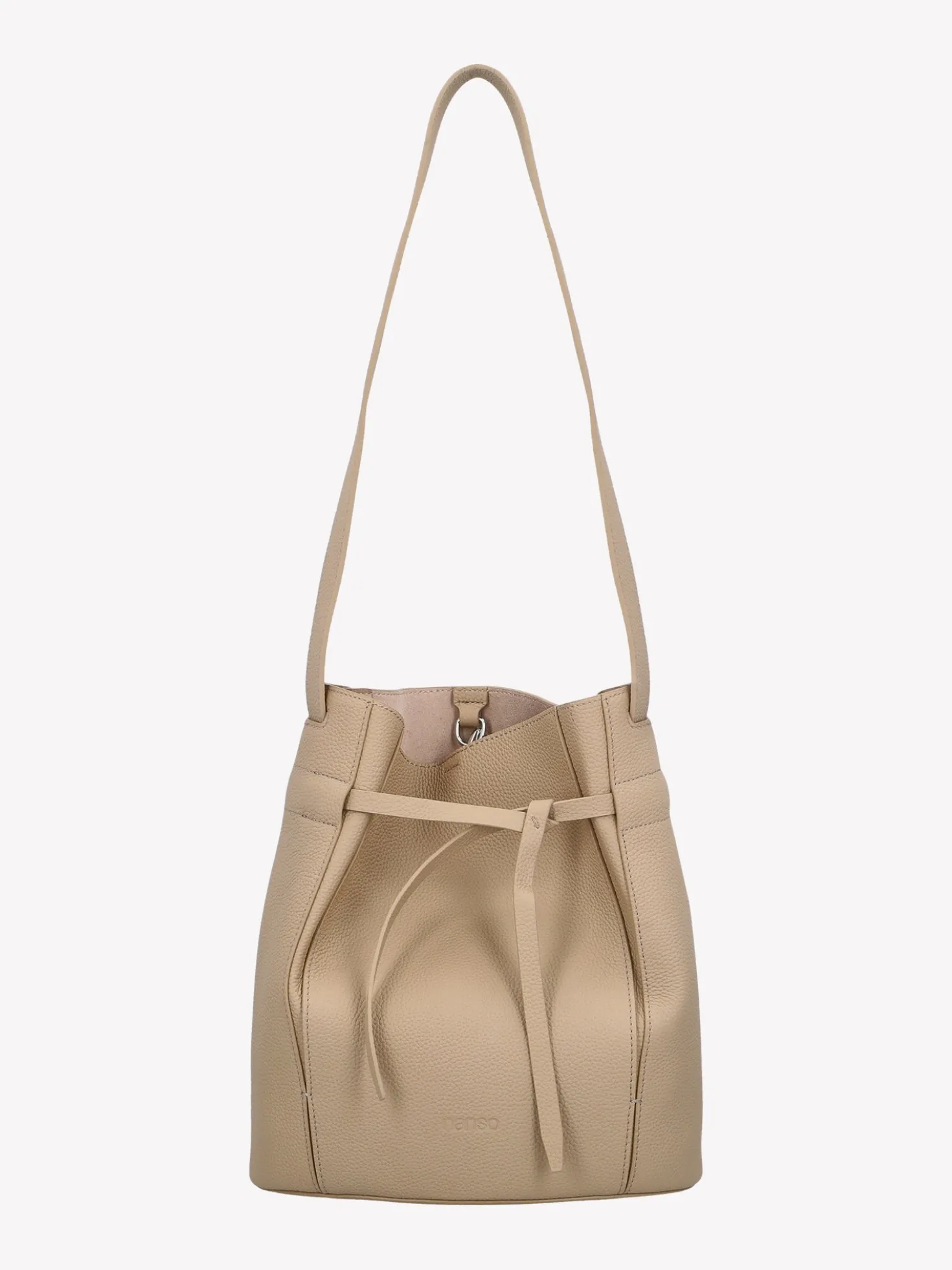 NARU BUCKET nahkalaukku - vaalea beige