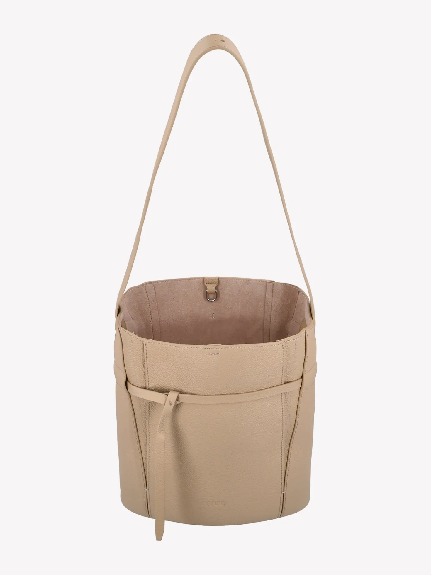 NARU BUCKET nahkalaukku - vaalea beige