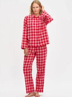 RUUTU pyjamahousut - punainen