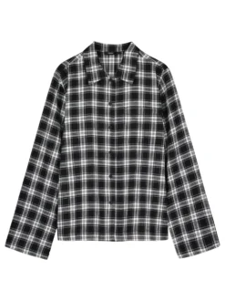 RUUTU pyjamapaita - mustavalkoinen