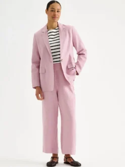 SAARI culottes-pellavahousut - roosa
