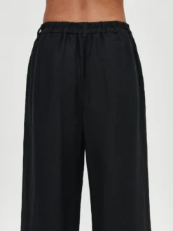 SAARI culottes-pellavahousut - musta