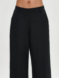 SAARI culottes-pellavahousut - musta