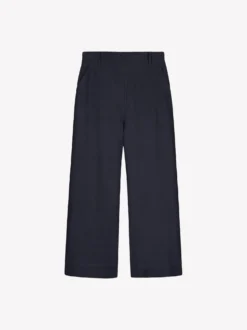 SAARI culottes-pellavahousut - tummansininen