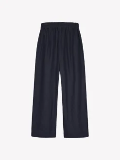 SAARI culottes-pellavahousut - tummansininen
