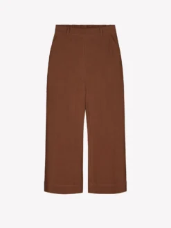 SAARI culottes-pellavahousut - ruskea