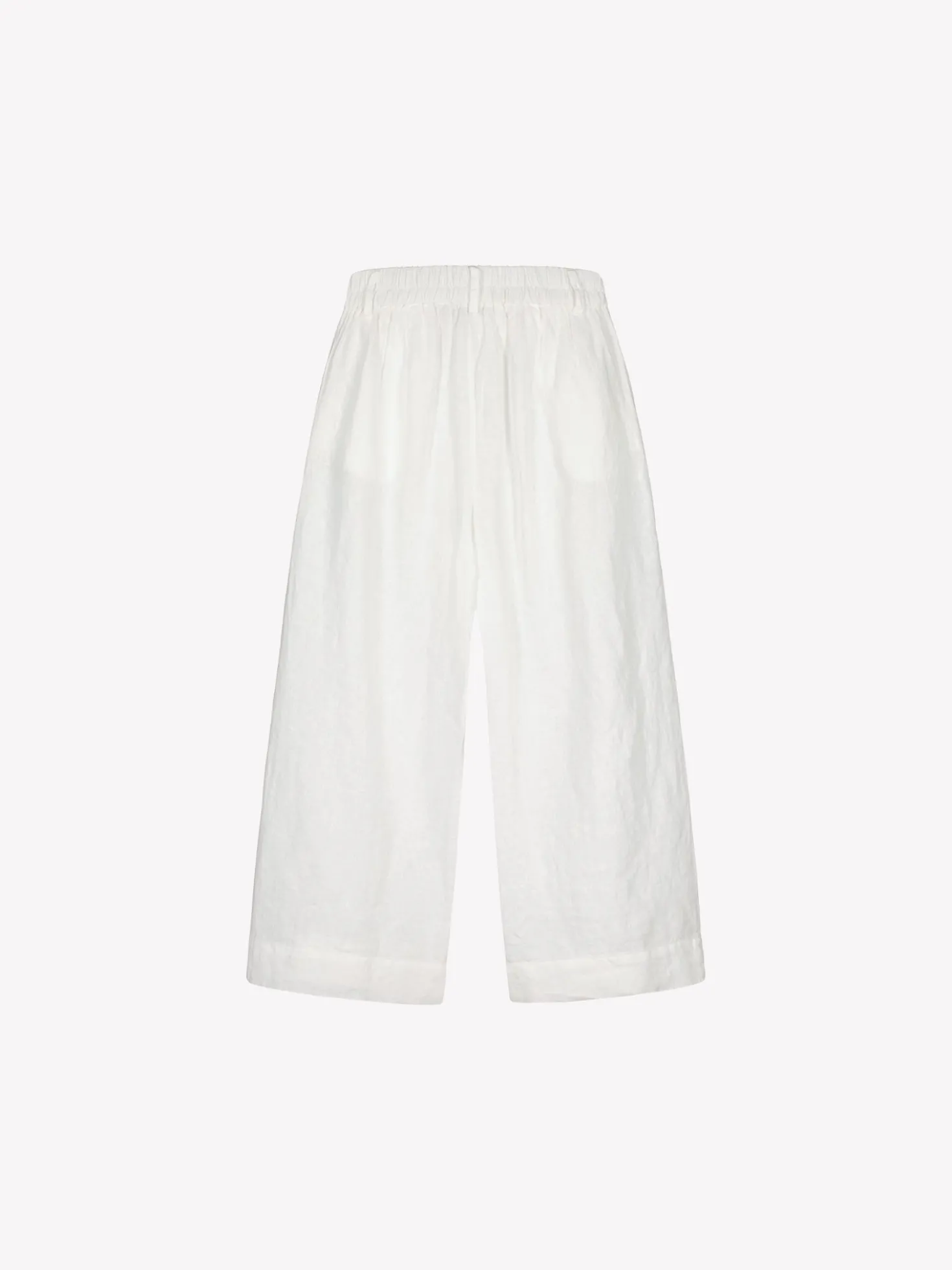 SAARI culottes-pellavahousut - valkoinen