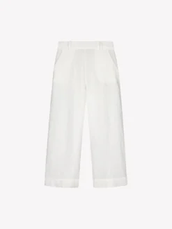 SAARI culottes-pellavahousut - valkoinen