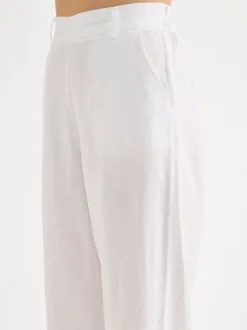 SAARI culottes-pellavahousut - valkoinen