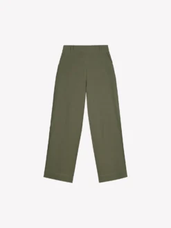 SAARI culottes-pellavahousut - oliivinvihreä