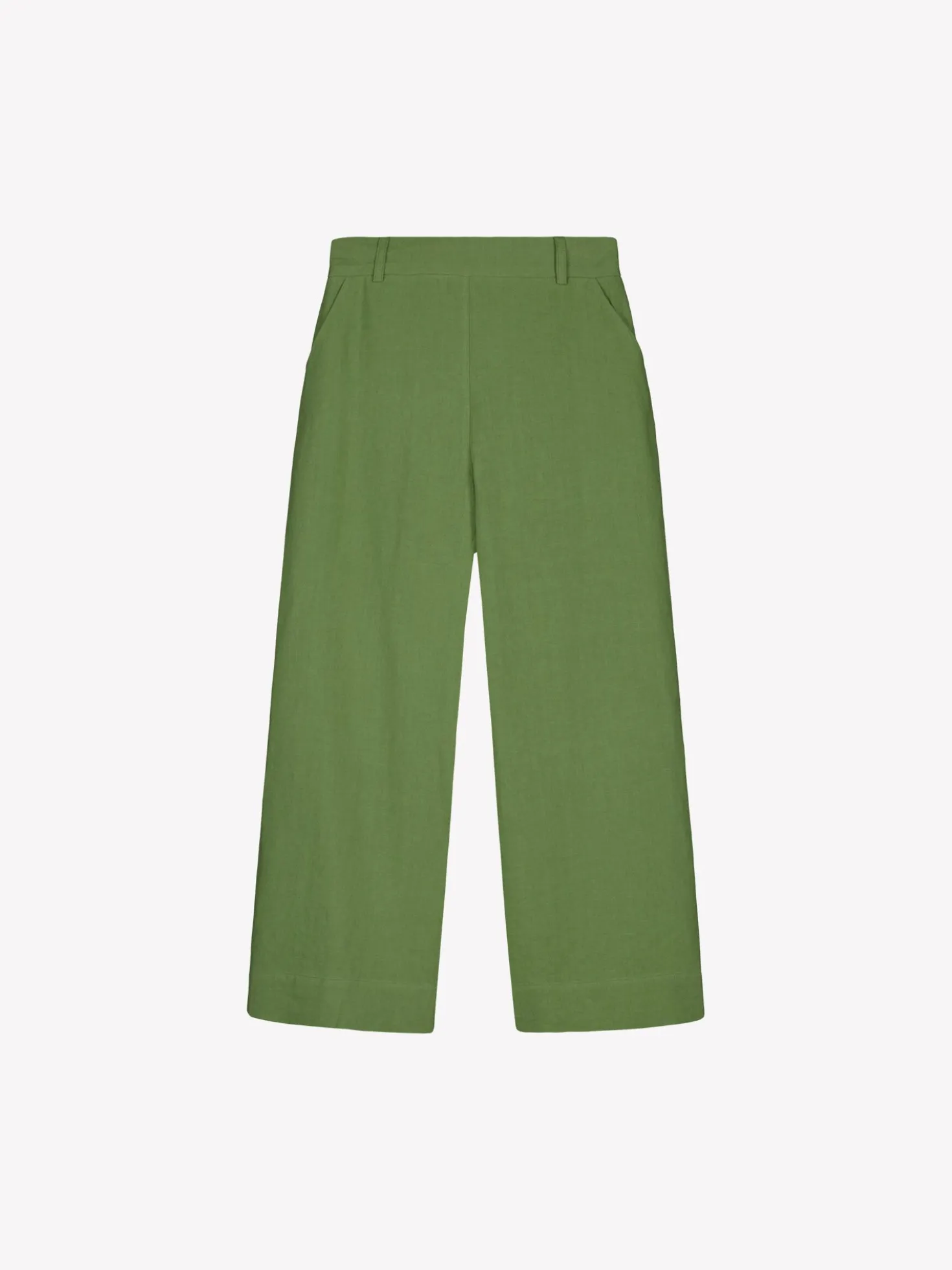 SAARI culottes-pellavahousut - vihreä