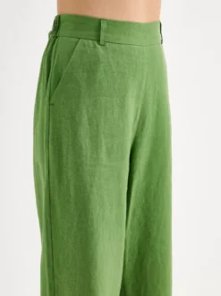 SAARI culottes-pellavahousut - vihreä