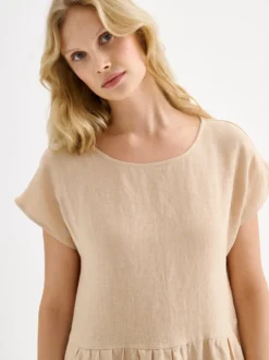 SAARI pellavamekko - beige