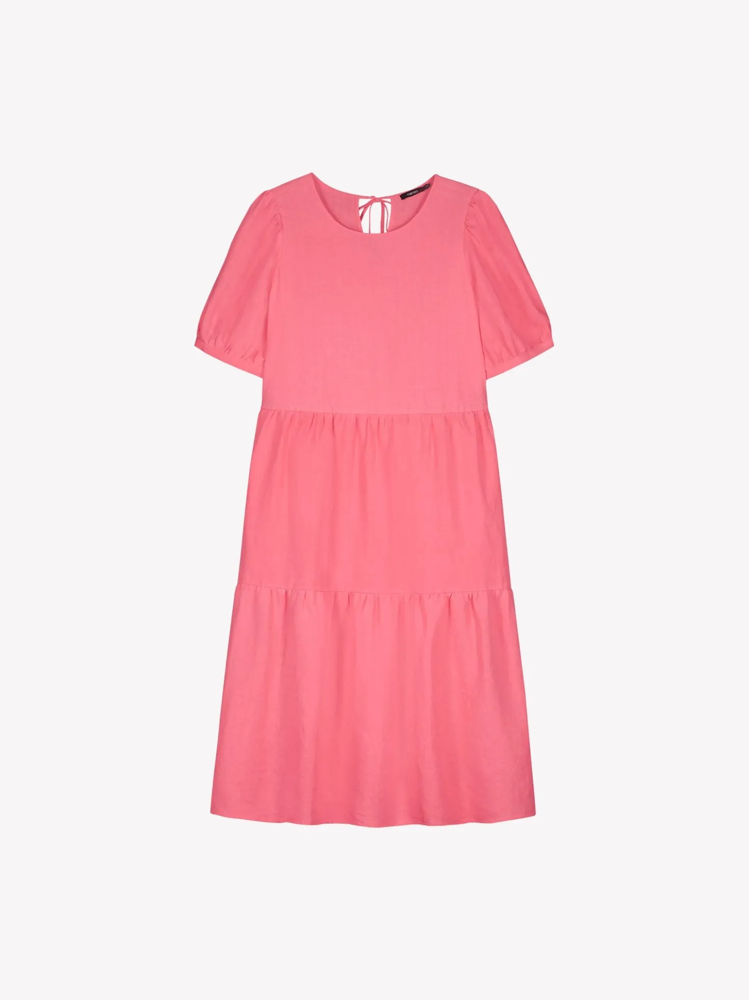 SARASTUS midi pellavamekko - pinkki
