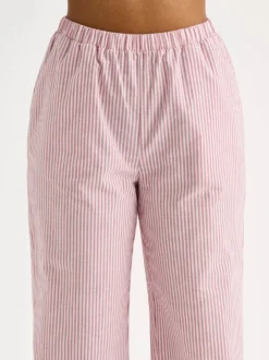 TAUKO raidalliset pyjamahousut - punainen