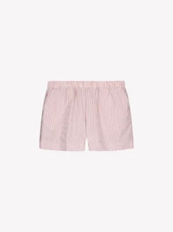 TAUKO raidalliset pyjamashortsit - punainen